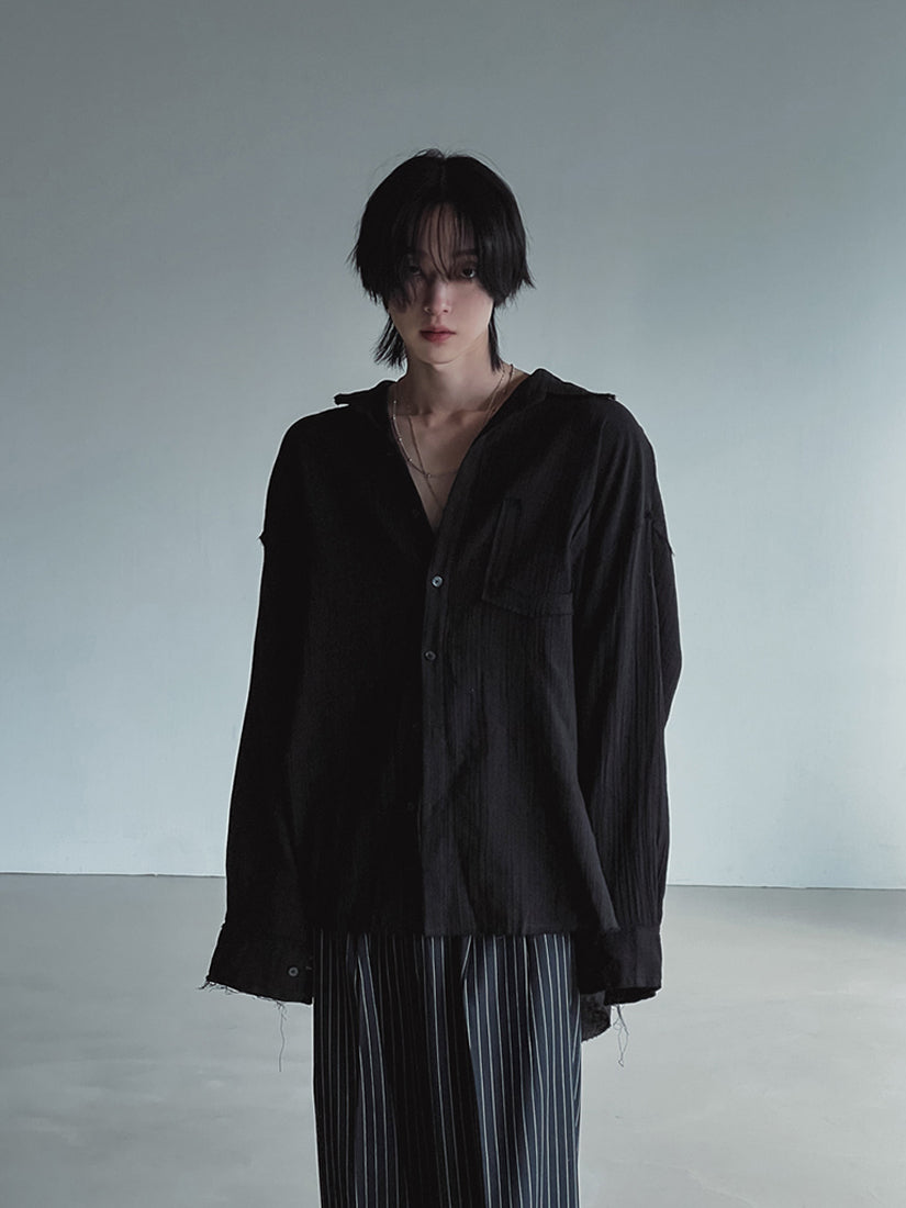 Cut-off Decoration Shirt 