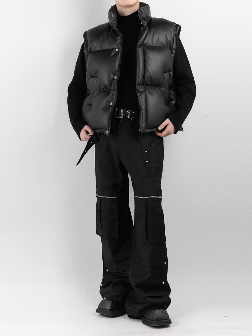 Cargo pants with unique flare design