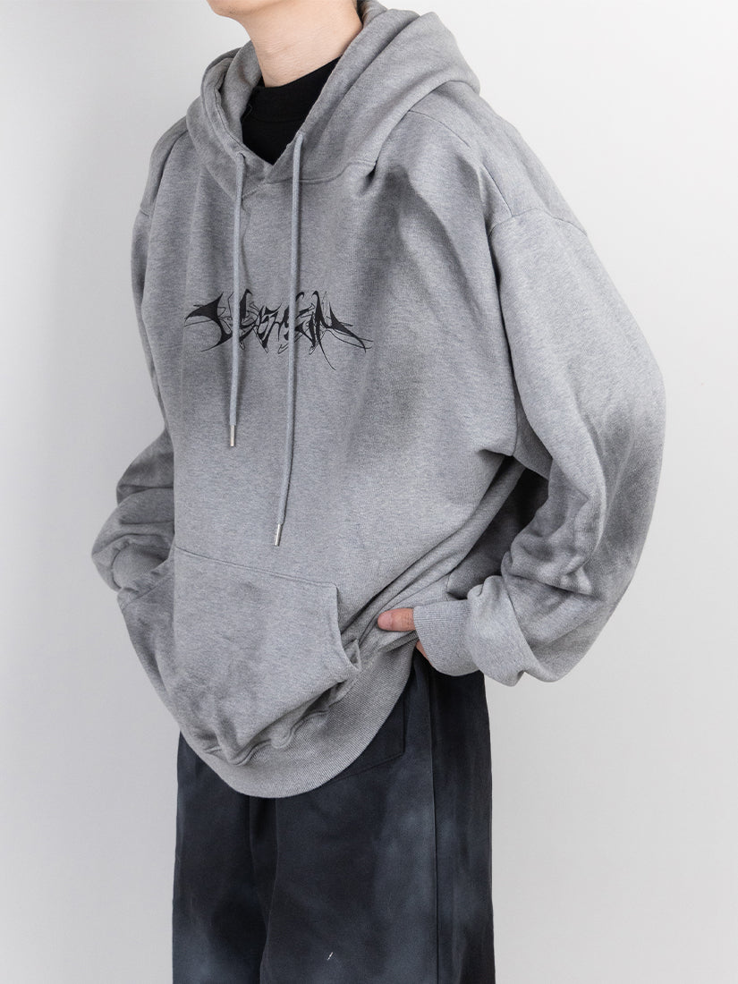 Heavy Dirty Washed Printed Over Hood 