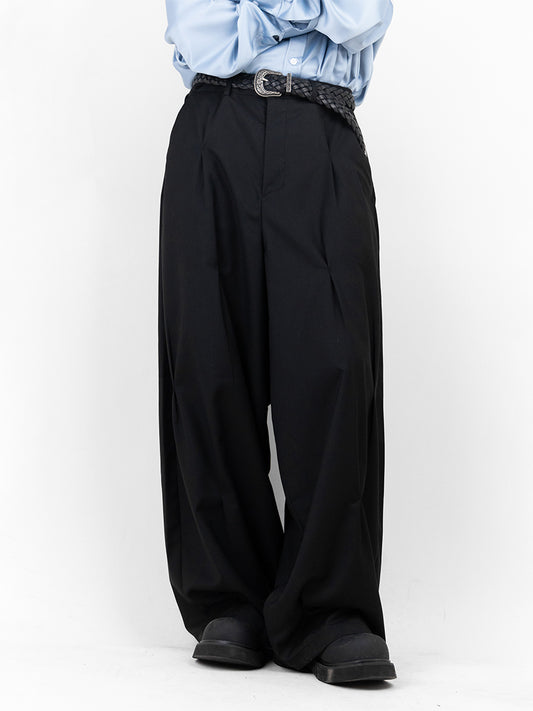 Unbalance Tuck Balloon Slacks