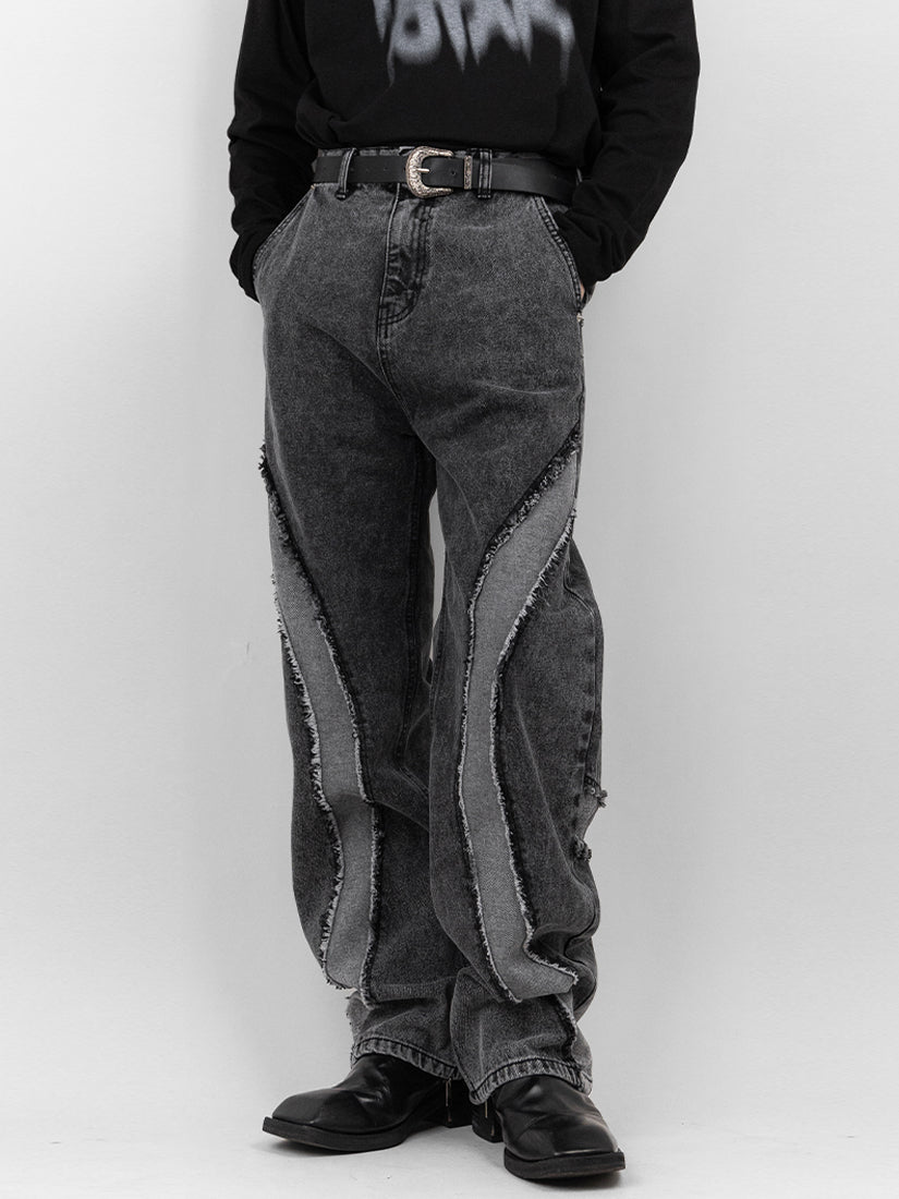 Wide Light Denim Pants 