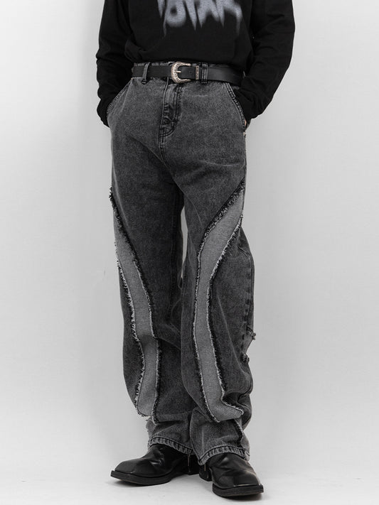 Wide Light Denim Pants 