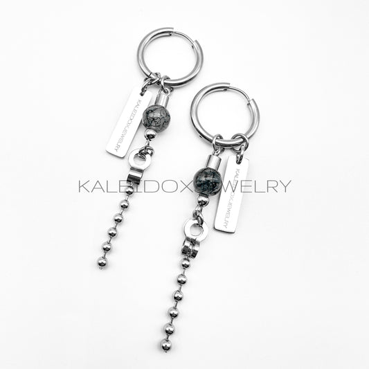 ball chain drop earrings