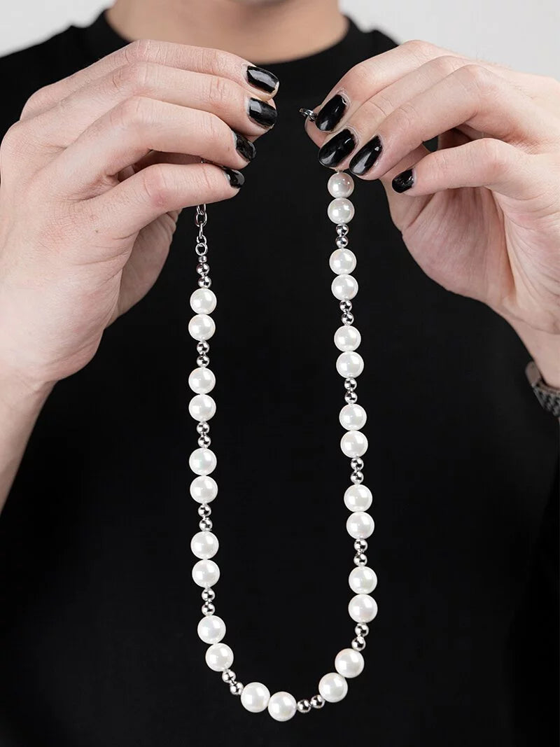 Pearl &amp; Surgical Type Necklace 