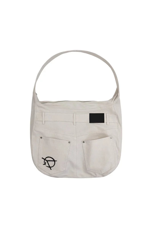 PANTS POCKET LOGO CROSS BAG-IVORY