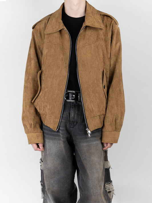 Shoulder Suede Jacket