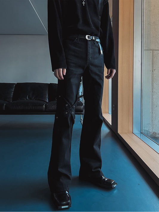 Revan Eyelet Bootcut Pants