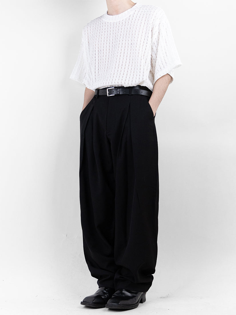Wrinkle Wide Slacks 
