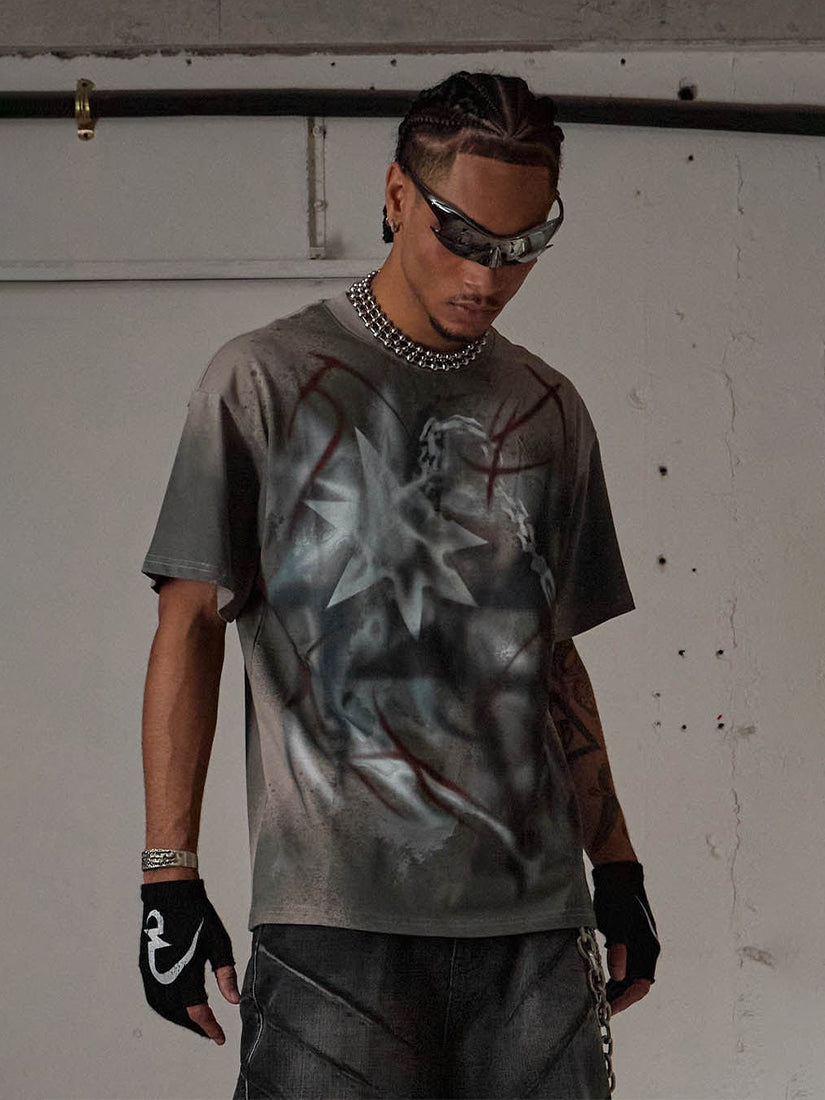 Meteor Hammer Abstract Graphics T-Shirt