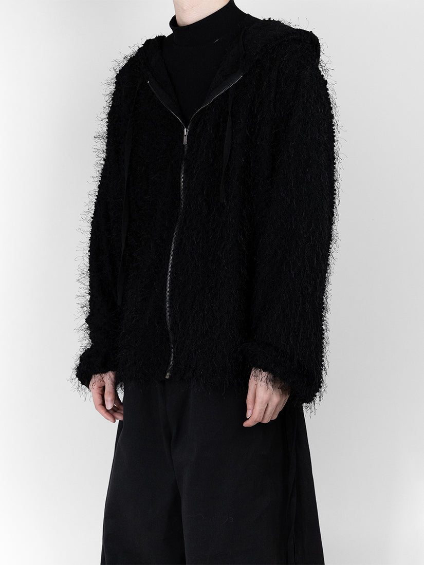 Furry Hoodie Zip-up