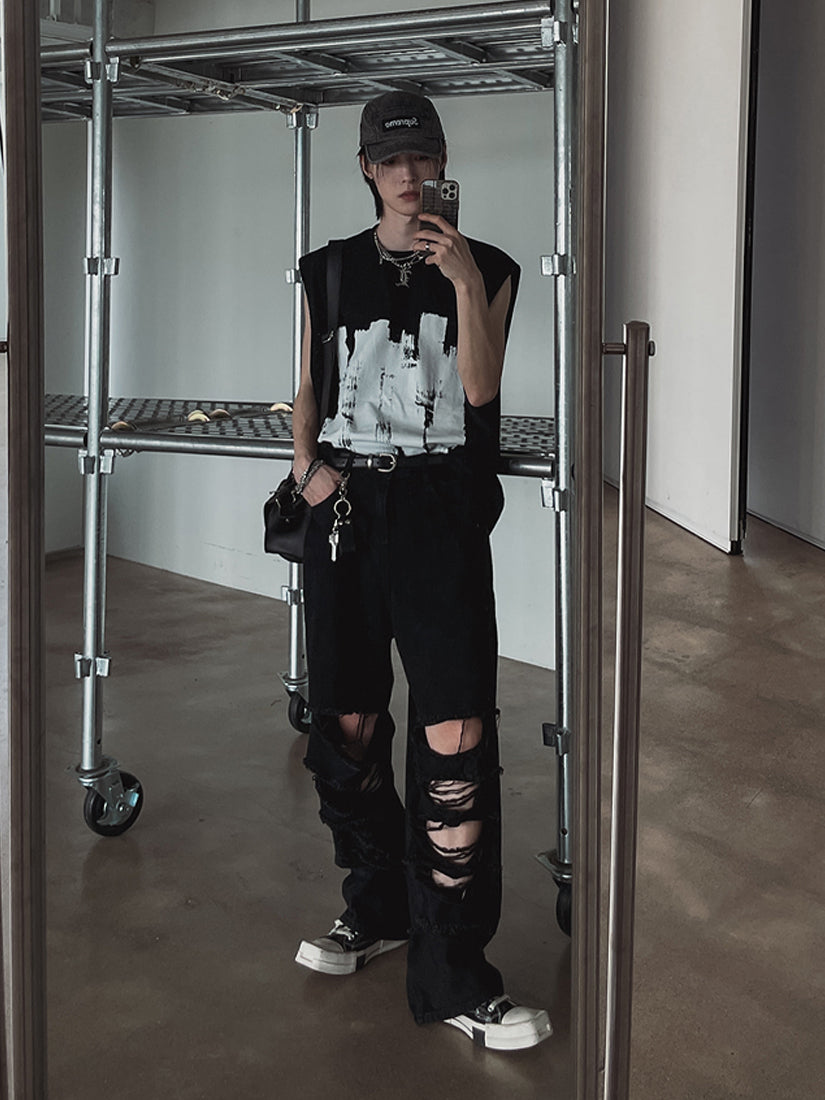 Under savage wide black denim 