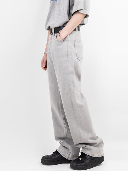 Gray Denim Pants 