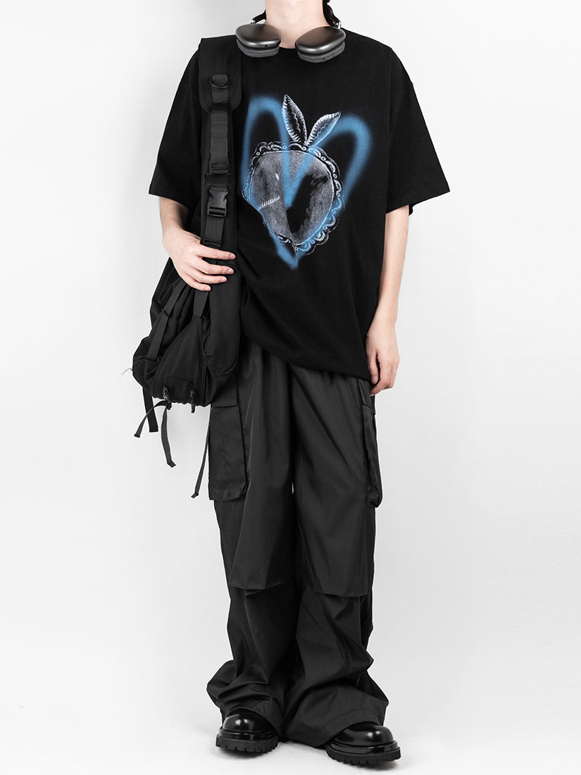 Trudy pintuck balloon wide shirring cargo pants 
