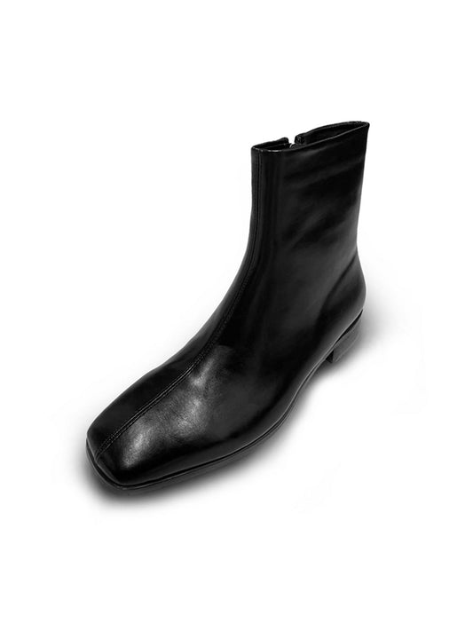 Square Toe Leather Boots