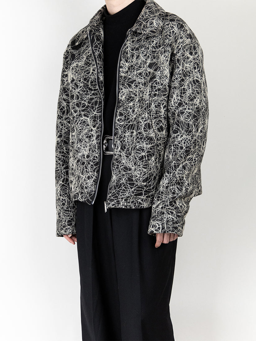 Round Embroidered Collar Jacket
