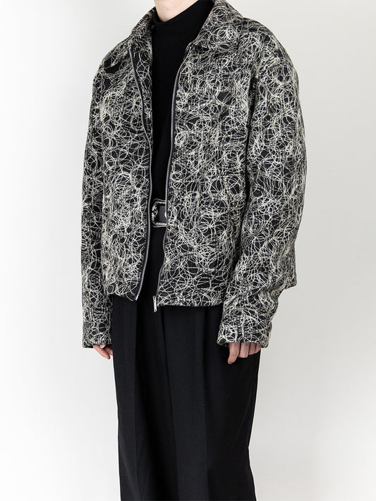 Round Embroidered Collar Jacket