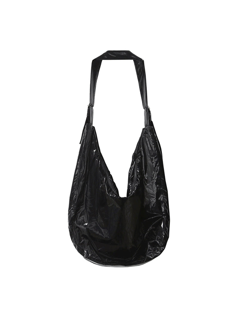 Glossy oversized padded cross bag 