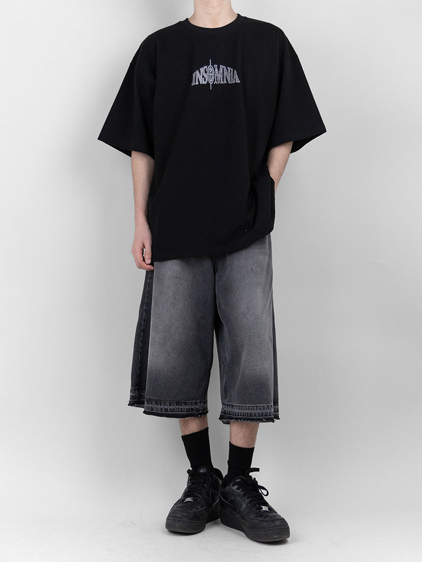 Alan Raw Edge Bermuda Denim Pants
