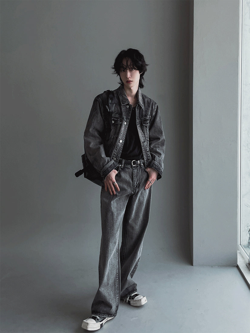 Desub Washed Wide Denim Pants
