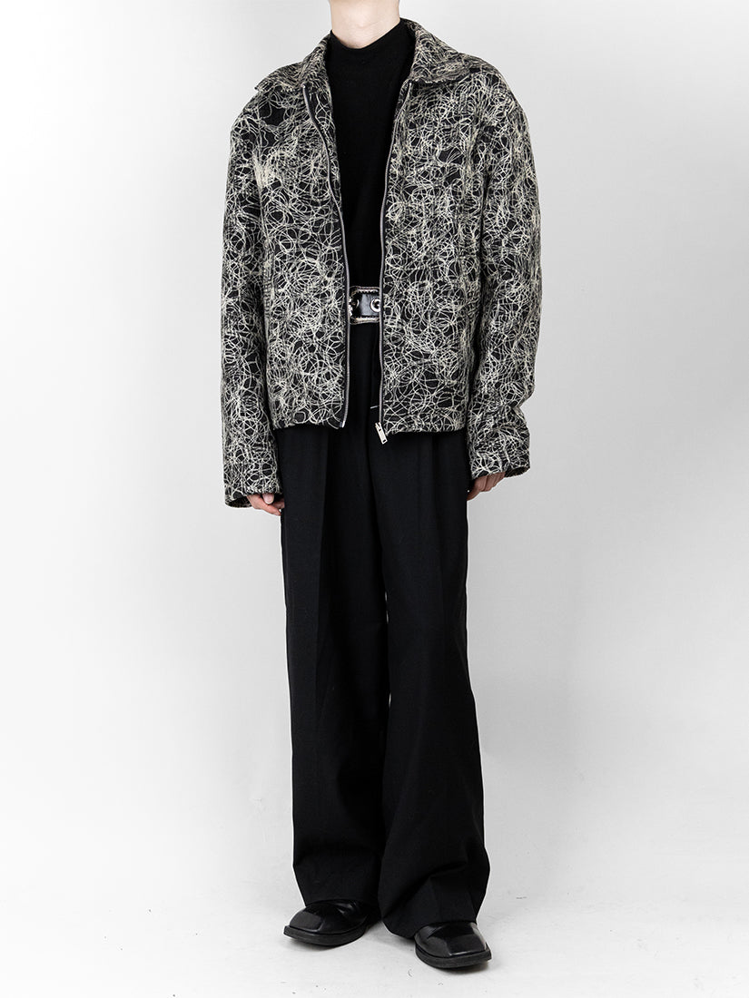 Round Embroidered Collar Jacket